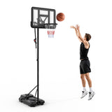 Garvee Portable Basketball Hoop – 44-Inch High-Density Backboard, Height Adjustable from 7.5 ft to 10 ft, Mobile Goal System with 18" Standard Rim and 39" x 26" Fillable Base with Wheels (Black)