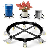 Garvee 55Gallon Drum Dolly with Labor-Saving Handle,2000Lbs Capacity, Oil Drum Cart with Smooth-Rolling Wheels & Brake Wheels , Heavy Duty q235 Steel Barrel Drum Dollies for Garages Warehouse Workshop