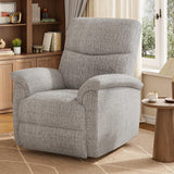 Garvee Manual Swivel Rocker Recliner Chair, Nursery Rocker, Chenille Reclining Armchair, 350 Lb Capacity, Oversized Single Sofa for Living Room Bedroom, Gray - Gray|Chenille