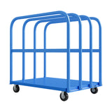 Garvee 2000 lb Heavy-Duty Folding Platform Cart, 37" x 24" Steel Panel Truck with Side Handrails