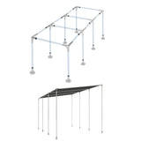 Garvee Carport Connector Kit for DIY Slant-Roof Shelters, Galvanized Steel Canopy Brackets for 8-Leg Frames, Sheds and Outdoor Projects