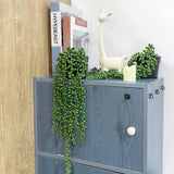 Garvee Lifelike Hanging String of Pearls Faux Plant – Artificial Greenery Vine for Wall, Window, Bookshelf, Desk – Indoor & Outdoor Home Decor – Boho Farmhouse Accent – Green