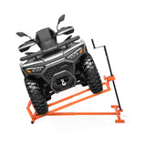 uty Lawn Mower Lift Jack – Collapsible & Telescopic, Quick Setup for Zero Turn & Riding Mowers – Crank & Power Tool Handle – Anti-Slip Base – Orange - Orange