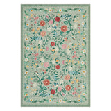 Garvee Modern Floral Washable Rug Non Slip Entryway Mat Farmhouse Accent Carpet for Laundry Room Guest Room - Green