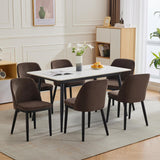 Garvee Upholstered Dining Chairs(Set of 6), Modern Kitchen Chairs with Thick Cushions