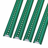 Garvee 4-Pack 7.8FT U-Channel Sign Posts, Heavy-Duty Green Steel Sign Stakes with Pre-Drilled Holes, Durable Weather-Resistant Sign Support for Outdoor Traffic, Parking & Property Signs - Green