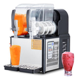 Garvee Commercial Slushie Machine - 4L*2 Capacity, Triple-Tank Options, Stainless Steel, Self-Cleaning, High-Speed Mixing - Ideal for Cocktails, Frozen Drinks, Coffee, Bars, Restaurants, Home,Black - Black