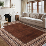 Garvee Reddish Brown Area Rug - Soft, Decorative Carpet for Living Room, Bedroom, or Office, 5x7ft - Reddish Brown
