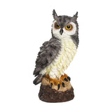 Garvee 7" Lifelike Resin Owl Statue, Weather-Resistant Realistic Bird Garden Decoration for Yard, Porch, Courtyard, Patio, Shelf and Office