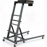 Garvee Heavy Duty Over-Engine Creeper for Mechanics – Adjustable Height 48-68 in, 400 lbs Capacity, Collapsible Design, 6 Swivel Casters, Garage Workshop Use – Industrial Grey (RAL 7016) - Dark Gray