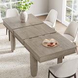 Garvee 63"-86.6" Extendable Farmhouse Dining Table for 6-10 – Large Rectangular Oak Kitchen Table with Sturdy Wooden Frame – Modern Rustic for Dining Room
