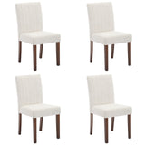 Garvee Set of 2 Modern Upholstered Dining Chairs – High Back Parsons Kitchen Chairs – Soft Linen Fabric – Padded Seat – Sturdy Wood Legs – Comfortable for Dining Room, Restaurant, Cafe – Linen | Beige