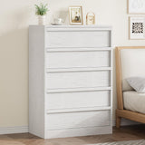 Garvee 5-Drawer Bedroom Dresser with Smooth-Glide Drawers, Durable Wood, Anti-Tip Safety, White, 29.5"W x 15.7"D x 39.3"H, Modern Storage for Bedroom & Living Room - White