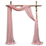 Garvee 3 Panels Wedding Arch Draping Fabric, 2.5x19.5 ft Chiffon Draping Fabric, Wedding Arbor Drapery for Ceremony Reception Birthday Party Bridal Shower - Pink