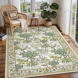 Garvee 5' × 7' Mushroom Forest Area Rug, Soft Washable Low-Pile Polyester Carpet with Non-Slip Backing for Living Room, Bedroom and Dining Room, Camel - Camel