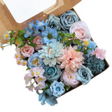 Garvee High-End Realistic Blue Artificial Silk Flowers for Home Decor – 30 Pcs Faux Florals with Iron Stems for Wedding Bouquets & Centerpieces – Blue – One Box, 30 Pieces, Wire Flower Pole