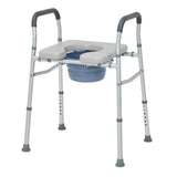 Garvee Adjustable Toilet Safety Rails, Collapsible Bathroom Grab Bars for Elderly, Disabled, Pregnant & Recovery, Heavy Duty 350 lbs, Non-Slip, Height Adjustable, Includes Booster Pad & Bedpan - Includes Booster Pad & Bedpan