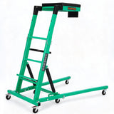 Garvee Heavy Duty Over-Engine Creeper for Mechanics – Adjustable Height 48-68 in, 400 lbs Capacity, Collapsible Design, 6 Swivel Casters, Thick Cushion, Tool Pouch – Ideal for Garage Workshop – Green Engineering (RAL 6024) - Industrial Grey (Ral 7016)