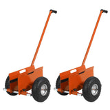 Garvee 2-Pack 660 lb Steel Panel Dolly Carts, extended handles, for Drywall, Plywood, Doors & Furniture, Orange/Red