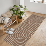 Garvee 2' x 6' Easy Jute Indoor Outdoor Runner Rug, Washable Non-Slip Ultra-Thin Faux Jute Rug for Hallway, Kitchen & Patio, Taupe - Taupe