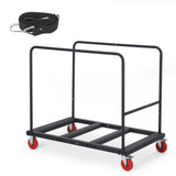 Garvee 1800 lb Steel Collapsible Drywall Cart, adjustable thickened base, for Sheetrock, Lumber & Warehouse Storage, Black