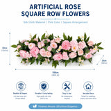 Garvee Elegant & Realistic – Artificial Rose and Peony Garland, 39-Inch Faux Floral Vine with Lush Eucalyptus Leaves – Ideal for Wedding Arch, Table Centerpiece, Backdrop, Party Decor – Pink