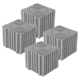 Garvee Non-Slip Modular Interlinked Bath Floor Mat Tiles – 12"x12" Drainage PVC, Waterproof, Cushioned, Easy Install – Ideal for Garage, Bathroom, Pool, Patio, Outdoor Shower – 100 Pack, Gray - Gray