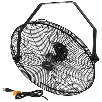 Garvee High Speed Industrial Wall Mount Fan – 18 Inch, 3500 CFM, 3-Speed, Heavy-Duty Aluminum Blades, 360° Adjustable Tilt, IP44 Waterproof – For Garage, Warehouse, Greenhouse, Commercial & Residential Use