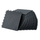 Garvee 50 Pack 12"X12" Interlocking Garage Floor Tiles,Double-Sided Non-Slip Flooring, Heavy Duty PVC Garage Flooring Tiles Covering for Basement, Workshop & Repair Shop,Black - Black