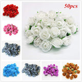 Garvee Realistic Silk Rose Flower Heads – 50pcs Artificial Cream Roses for Home Decoration, Wedding Bouquet, DIY Floral Arrangements, Table Centerpieces – Pink Edge