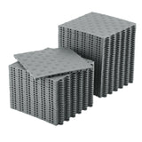 Garvee 100 Pack 12"X12" Interlocking Garage Floor Tiles,Double-Sided Non-Slip Flooring, Heavy Duty PVC Garage Flooring Tiles Covering for Basement, Workshop & Repair Shop, Gray - Sliver