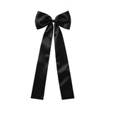 Garvee Giant Christmas Tree Topper Bow, 23.6" x 87" Extra Large Satin Ribbon Tree Topper for Xmas Decor, Big Holiday Wreath Bows for Home, Party, Wedding, Car & Fireplace Mantel Decorations - Black