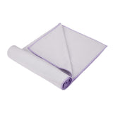 Garvee 72" x 26.4" Non-Slip Yoga Mat Towel – Premium Textured Microfiber Hot Yoga Towel, Ultra-Absorbent Quick-Dry Gym Blanket for Pilates and Fitness (Light Purple) - Light Purple