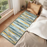 Garvee 2' × 6' Vintage Abstract Floral Runner Rug, Machine Washable Non-Slip Low-Pile Stain-Resistant Rug for Hallway, Kitchen & Entryway, Green