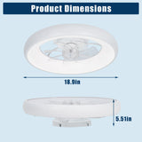 Garvee Acrylic Ring Fan Light - Circular Fan Light, Acrylic Fan Light, Ring Fan Light, White - White