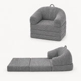 Garvee Folding Sofa Bed Convertible Chair Bed 2-in-1 with U Shaped Arms, Soft Chenille, No Assembly, Front Storage, Reinforced Base for Living Room
