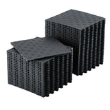 Garvee 100 Pack 12"X12" Interlocking Garage Floor Tiles,Double-Sided Non-Slip Flooring, Heavy Duty PVC Garage Flooring Tiles Covering for Basement, Workshop & Repair Shop, Black - Black