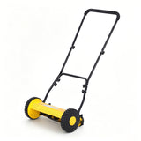 Garvee 16-Inch Manual Reel Lawn Mower, 5-Blade Push Mower with Adjustable Cutting Height, Lightweight & Quiet, Eco-Friendly Grass Cutter for Small Yards, Yellow - Yellow