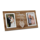 Garvee Classic Decorative Photo Frame for Home & Office - Single 15.7"x8.27" Display with String Art Heart & Together Forever Quote - Rustic Light Brown - Perfect for Couples & Family - Color: Light Brown, Size: 40x21cm - Light Brown