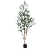 Garvee Lifelike Artificial Olive Tree – Realistic Tall Faux Potted Plant with Adjustable Offshoots, Natural Looking Trunk, Easy Maintenance, 2.1 Meters (4 Boxes per Outer Carton)