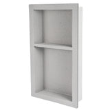 Garvee Double Shower Niche Shelf – Tile Ready, 12" x 25.5" Recessed, Waterproof Modern Bathroom Storage with Square Corners, Built-in Wall Insert, Easy to Install for Shower Organization, Gray Color