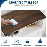 Garvee Farmhouse Style Bathroom Cabinet Set – 2 Freestanding Wooden Storage Cabinets with Doors & Drawers – Versatile Accent Furniture for Bathroom, Kitchen, Laundry, Living Room or Bedroom – Ample Pantry Organization – White, 2 Sets