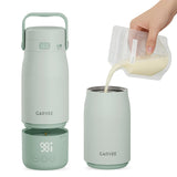 Garvee Portable Bottle Warmer for Travel, Baby Milk Warmer with LED Display, 1℉ Precise Adjust, Dishwasher Safe, USB-C Rechargeable, 17oz, 316 Stainless Steel, Thaw, Keep Warm, for Breastmilk Formula