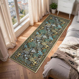 Garvee 2' × 6' Mushroom Forest Runner Rug, Soft Washable Low-Pile Polyester Carpet with Non-Slip Backing for Hallway, Kitchen and Entryway, Brown - Brown