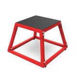Garvee Heavy-Duty Steel Plyo Box, 12-Inch Metal Jump Box for High-Intensity Training, Strength Conditioning, and Plyometric Workouts - Red - Red