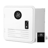 Garvee High Efficiency Tankless RV Water Heater – 65,000 BTU Rapid Hot Water, Remote Control, 12V DC, Built-in Mixing Tank, 15x15 Inch, Energy Saving – Ideal for Campers – Color: White – Power: 65,000BTU – Size: 15x15" - White