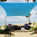 Garvee Sun Shade Sail 10' x 13' Rectangle Charcoal UV Block Sunshade for Backyard Yard Deck Patio Garden Outdoor Activities and Facility - Blue