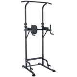 Garvee Multi-Function Power Tower, 400 lbs Heavy-Duty Pull-Up Station with Reinforced Steel Frame, Adjustable Height Home Gym Dip Station for Full-Body Strength Training - Black