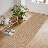 Garvee 2' x 6' Easy Jute Indoor Outdoor Runner Rug, Washable Non-Slip Ultra-Thin Faux Jute Rug for Hallway, Kitchen & Patio, Linen Color - Linen Color