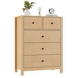 Garvee Modern Minimalist 5 Drawer Dresser - Tall Wooden Chest with Spacious Storage, Multi-Functional Organizer Cabinet for Bedroom, Entryway, Hallway, Home Office - Almond Yellow - Natural Oak